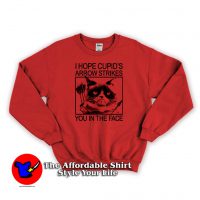 Grumpy Cat Valentine Arrow Strikes Sweatshirt