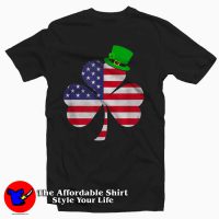 Irish American Flag Shamrock T-Shirt