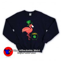 Irish Leprechaun Flamingo St Patricks Sweatshirt