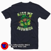 Kiss Me I'm Brownish Black Leprechaun T-Shirt