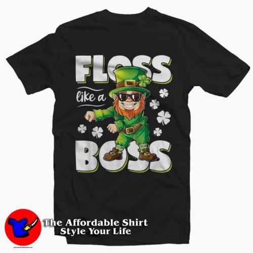 Leprechaun Floss Like A Boss 500x500 Leprechaun Floss Like A Boss T Shirt St Patricks Day