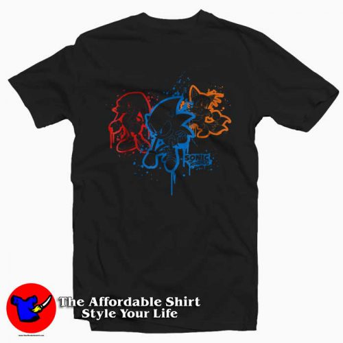 Sonic And Friends Spray Paint 500x500 Sonic And Friends Spray Paint Tee Shirt