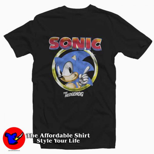 Sonic The Hedgehog Pointing Finger 500x500 Sonic The Hedgehog Pointing Finger Tee Shirt