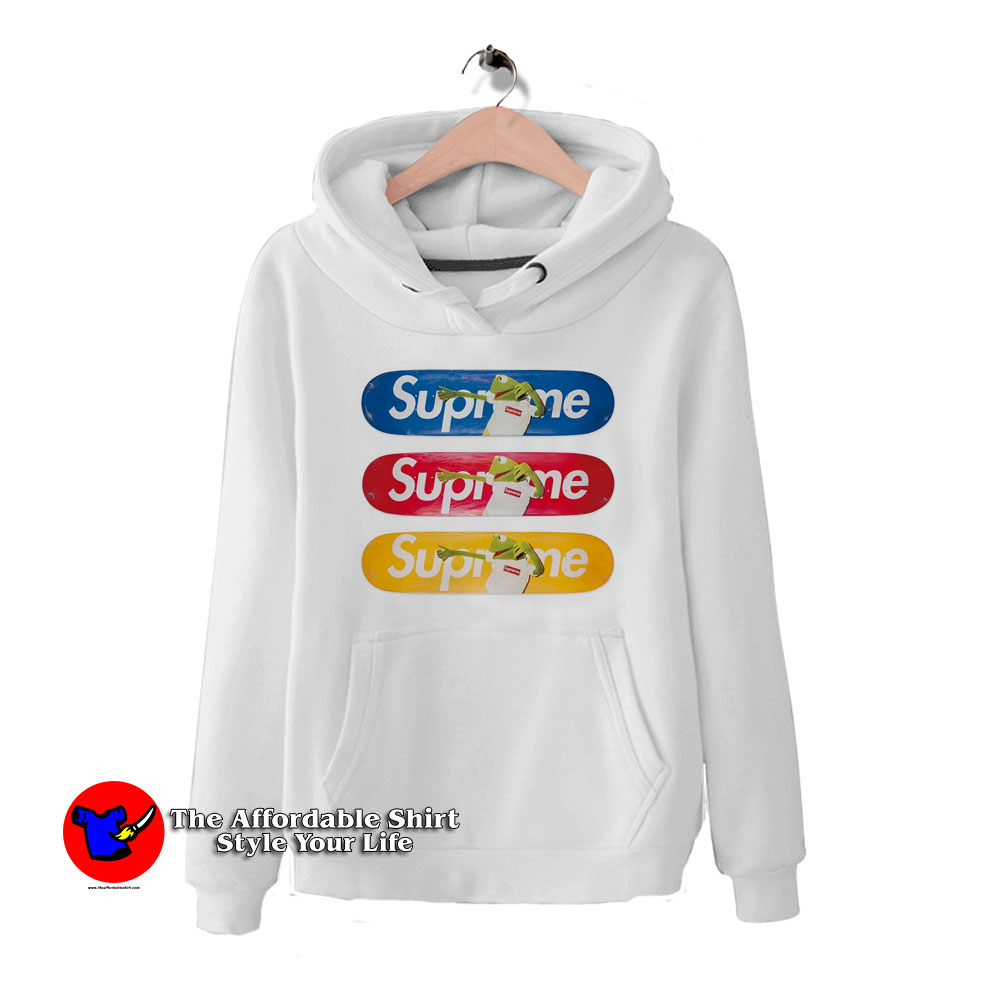 LV supreme hoodie - White – The Frenchie Shop