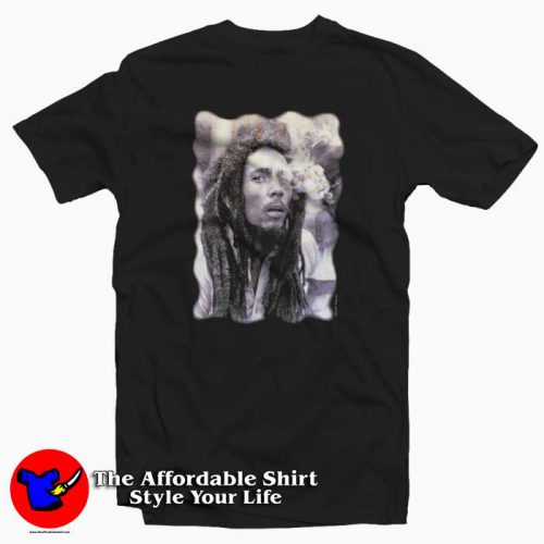 Bob Marley Sun Island Smoking 500x500 Bob Marley Sun Island Smoking T Shirt