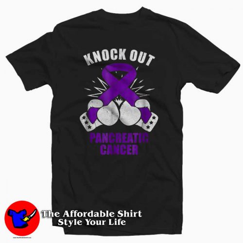 Boxing Knock Out Pancreatic Cancer T Shirt 500x500 Boxing Knock Out Pancreatic Cancer T Shirt