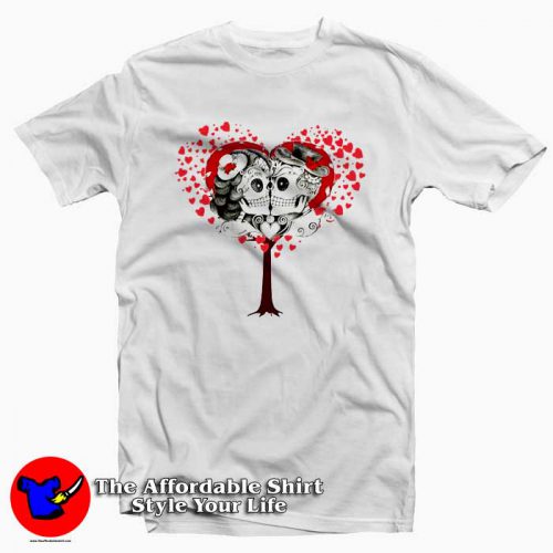 Couple Of Skulls Hearts Tree Valentine 500x500 Couple Of Skulls Hearts Tree Valentine T Shirt Valentine’s Day Gift