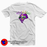 Fleur De Lis Lips Mardi Gras T-Shirt