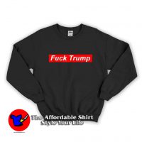 Fuck Trump Red Box Logo Hoodie