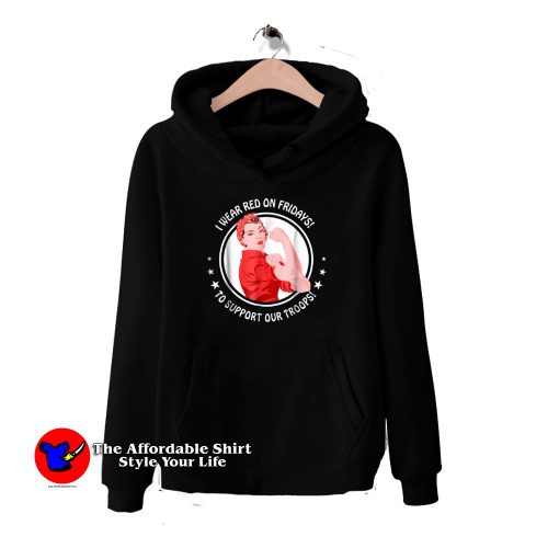 I Wear Red On Fridays 500x500 I Wear Red On Fridays Unisex Hoodie