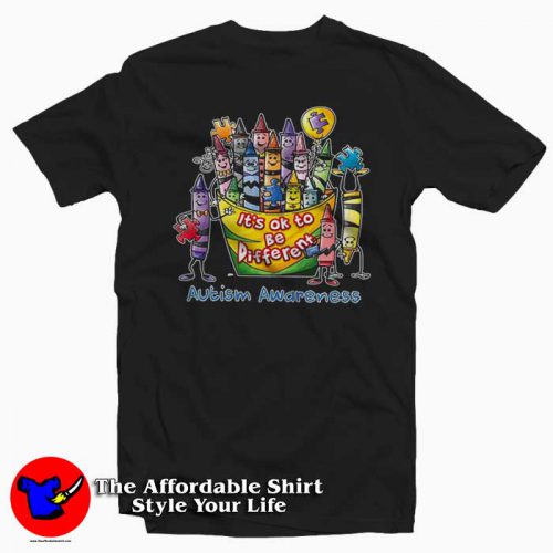 It’s ok to be different autism awareness 500x500 It’s Ok To Be Different Autism Awareness T Shirt