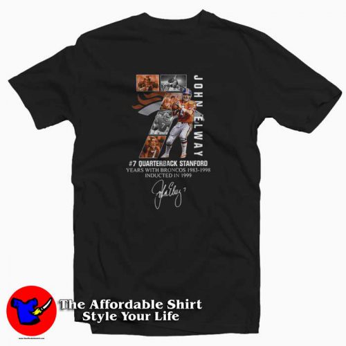 John Elway 7 quarterback Stanford years 500x500 John Elway 7 Quarterback Stanford Years T Shirt