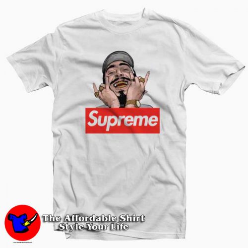 Post Malone With Golden Brace Supreme T Shirt 500x500 Post Malone With Golden Brace Supreme T Shirt Supreme Collectio