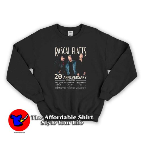 Rascal Flatts 20th Anniversary 500x500 Rascal Flatts 20th Anniversary Sweatshirt Thanks For The Memories