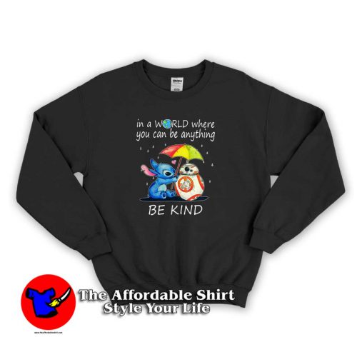 Stitch BB 8 In The World Sweatshirt 500x500 Stitch & BB 8 In The World Sweatshirt Disney Collection