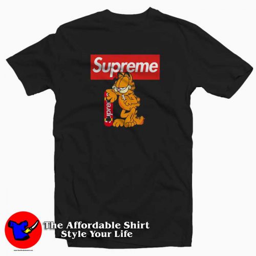 Supreme Garfield Skateboard And Smoke 500x500 Supreme Garfield Skateboard And Smoke T Shirt Supreme Collection