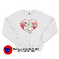 The Mandalorian Yoda Heart Sweatshirt