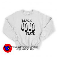 Funny Black Flats Parody Graphic Sweatshirt