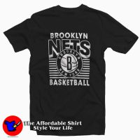 Brooklyn Nets Rolled Basketball T Shirt