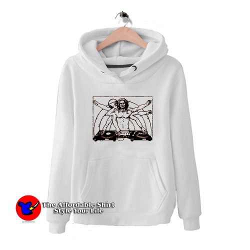 DJ Vitruvian Man HoodieTAS 500x500 DJ Vitruvian Man Graphic Hoodie Cheap