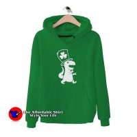 Dinosaur Clover Hat St Patrick's Day Hoodie