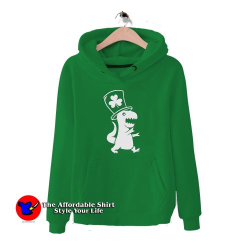 Dinosaur Clover Hat St Patricks Day 500x500 Dinosaur Clover Hat St Patrick's Day Hoodie Gift Irish Day