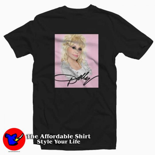 Dolly Parton Signature Pink Shirt 500x500 Dolly Parton Signature Pink Unisex T Shirt