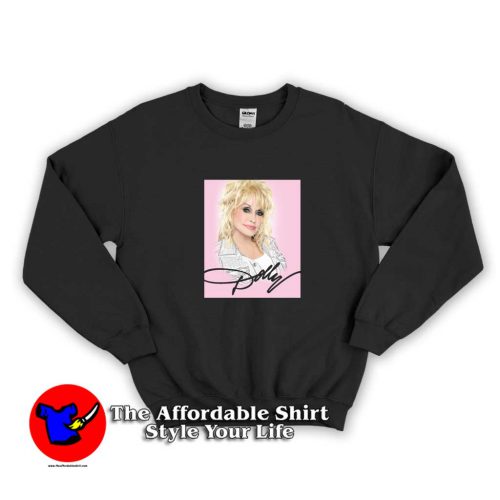 Dolly Parton Signature Pink Sweater 500x500 Dolly Parton Signature Pink Unisex Sweatshirt