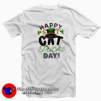 Happy St Cat Tricks Day Leprechaun Hat T-Shirt