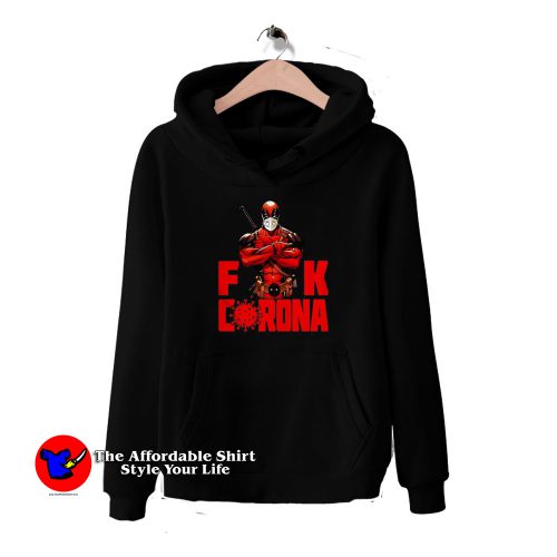 Official Deadpool fuck Corona HoodieTAS 500x500 Official Deadpool Fuck Corona Graphic Hoodie Cheap