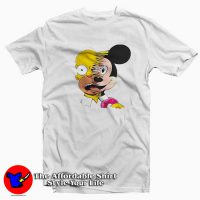 Simpsons and Mickey Mouse Funny T Shirt