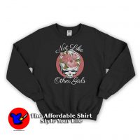 Skull Flower Not Like Other Girls Sweatshirt