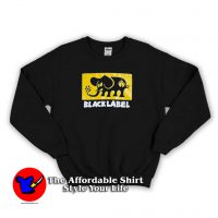 Black Label Elephant Block Graphic Sweatshirt