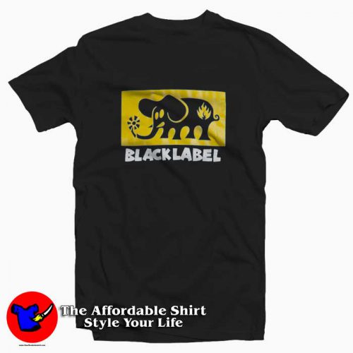 Black Label Elephant Block Tshirt 500x500 Black Label Elephant Block Graphic T Shirt Cheap