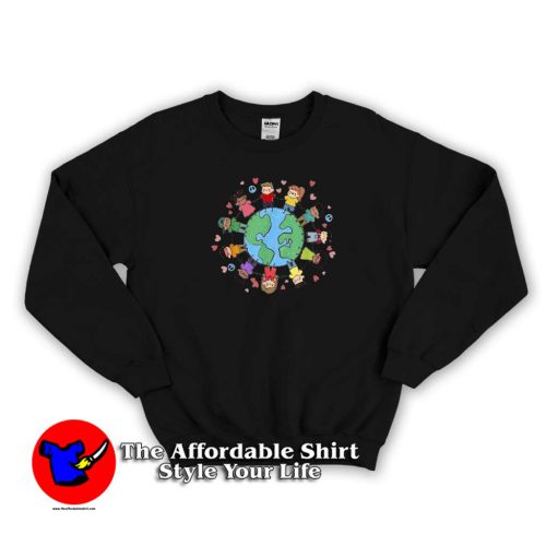 Children Around The World Save Earth Day Sweater 500x500 Children Around The World Save Earth Day Sweatshirt Cheap