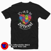 Autism Awareness Different Puzzle Heart Love T-Shirt