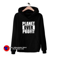 Earth Day Planet Over Profit Graphic Hoodie