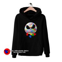 Jack Skellington face puzzle Autism Graphic Hoodie