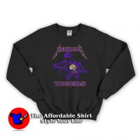 Skeleton Metallica And Lsu Tigers Football Sweatshirt