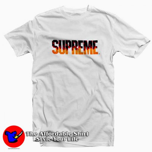 Supreme Flames Tshirt 500x500 Supreme Flames Graphic T Shirt Cheap