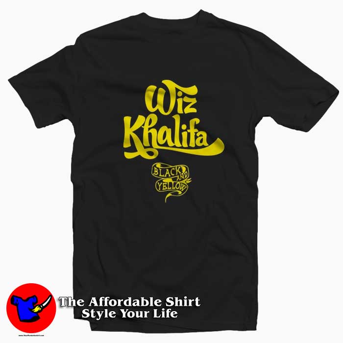 kost klynke gerningsmanden Wiz Khalifa Black & Yellow Graphic T-Shirt - Theaffordableshirt