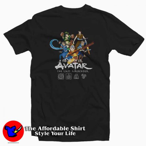 Avatar The Last Airbinder Group Tshirt 500x500 Avatar The Last Airbinder Group Unisex T Shirt Cheap