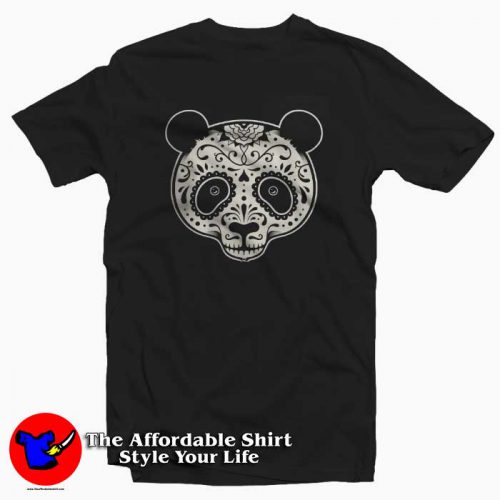 Day of the Dead Panda Tshirt 500x500 Day of the Dead Panda Graphic T Shirt Cheap