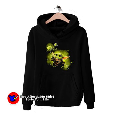 HoodieTAS 500x500 Baby Yoda Against Coronavirus Covid 19 Star Wars Hoodie Cheap