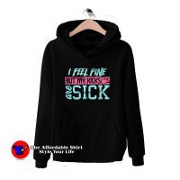 Hyper Turquoise Pink Blast Black Sick Kick Hoodie