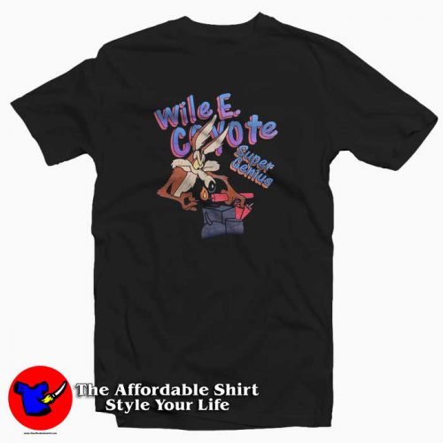 Wile E. Coyote Super Genius Looney Tunes 1993 Tshirt 500x500 Wile E Coyote Super Genius Looney Tunes T Shirt Cheap