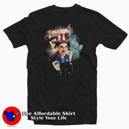 Charlie Chaplin freedom Flag day american Tshirt 500x500 Charlie Chaplin Freedom Flag Day American T shirt American Day Flag Gifts