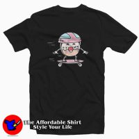 Donut in Helmet Riding Skateboard T Shirt