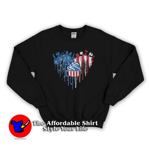 Heart American Independence Day Unisex Sweater 500x500 Heart American Independence Day Unisex Sweatshirt On Sale