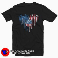 Heart American Independence Day Unisex T-shirt